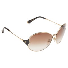 Louis Vuitton Gold Tone/ Brown Gradient Z0262U Daisy Sunglasses
