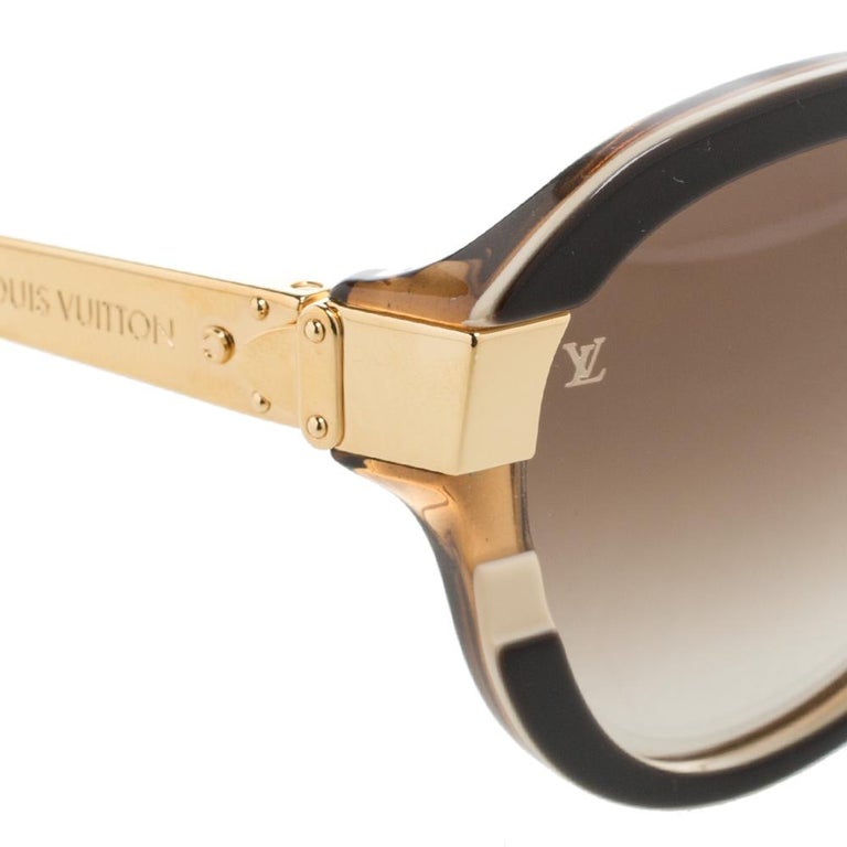 Louis Vuitton Gold/Blue & Pink Gradient Z2371W Cat-Eye Sunglasses Louis  Vuitton