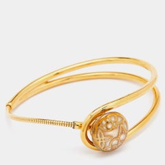 Louis Vuitton Gold Tone Celeste Bracelet & Ring Set