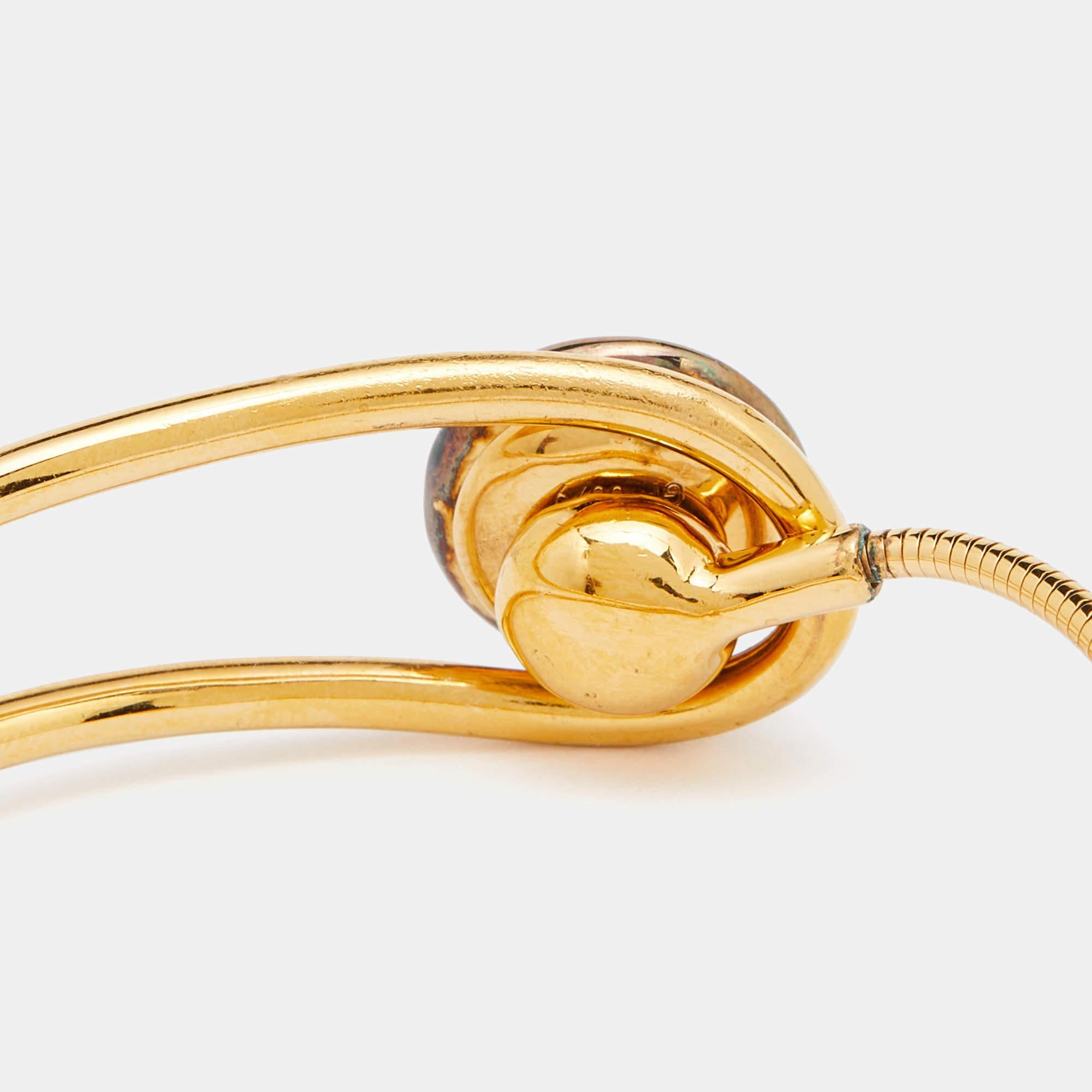 Louis Vuitton Gold Tone Celeste Bracelet and Ring Set For Sale at