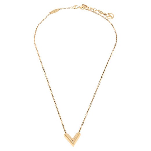 Louis Vuitton V Necklace - 2 For Sale on 1stDibs  lv essential v necklace, louis  vuitton necklace v, lv gold choker