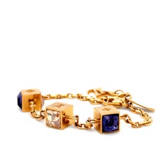 Louis Vuitton Bracelet Gamble couleur or avec cristaux Swarovski 12,65 g