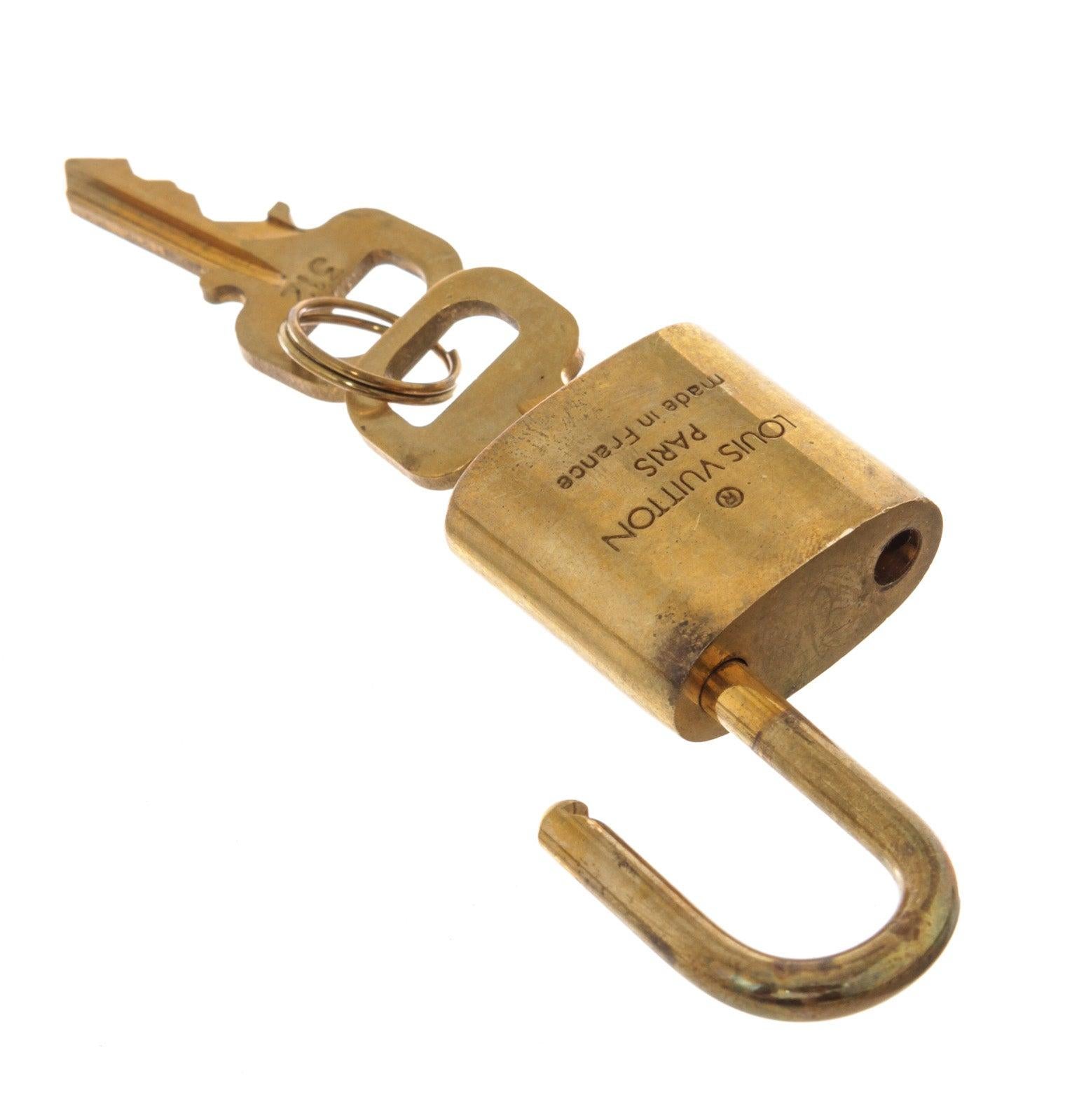 Brown Louis Vuitton Gold-tone Lock & Key Set 10