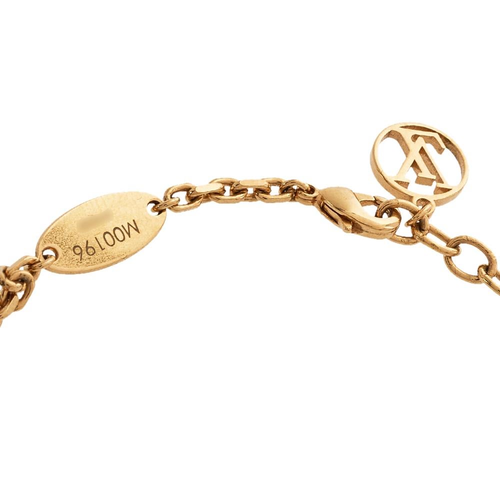 Contemporary Louis Vuitton Gold Tone Malletage Supple Bracelet