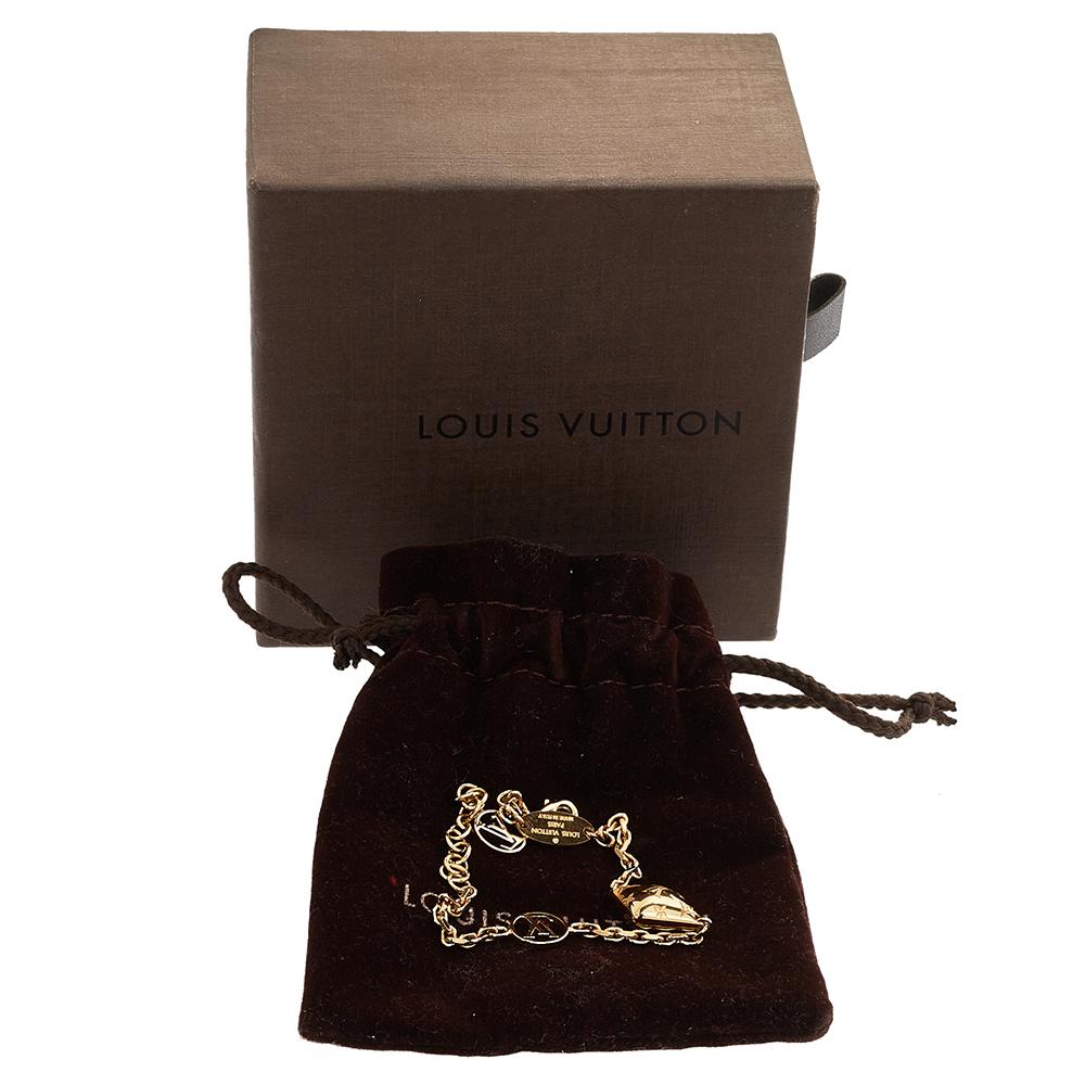 Louis Vuitton Gold Tone Malletage Supple Bracelet 1