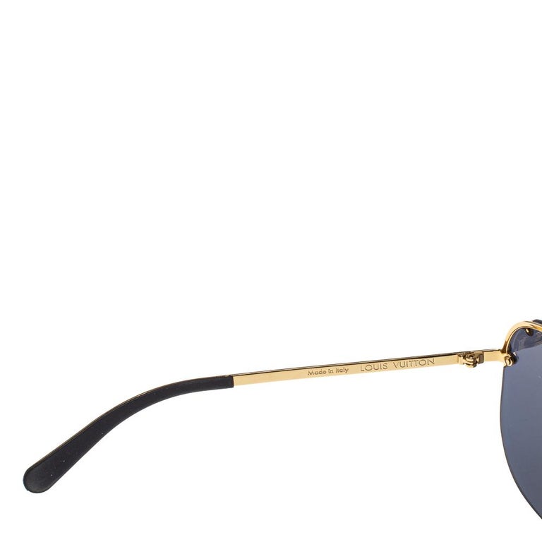 Louis Vuitton Gold Tone/ Metallic Mirrored Z2377W Shield  display picture 2