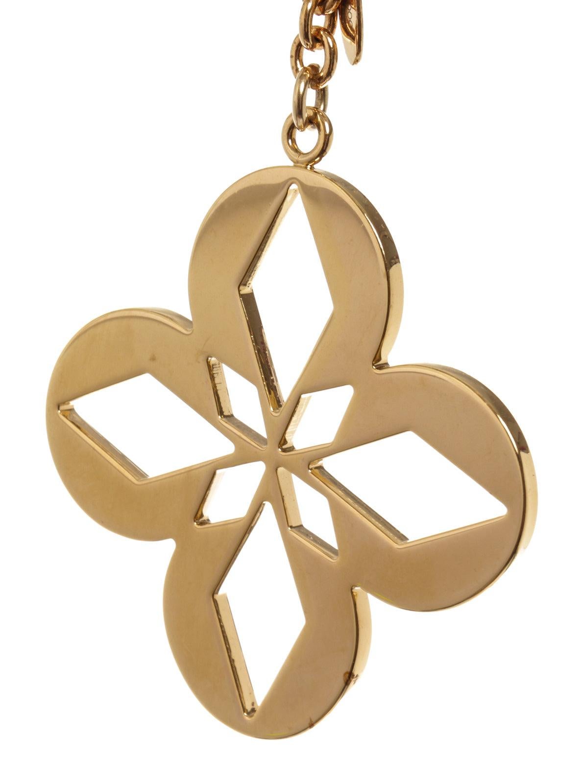 Women's Louis Vuitton Gold-tone Monogram Malletage Blossom Bag Charm For Sale