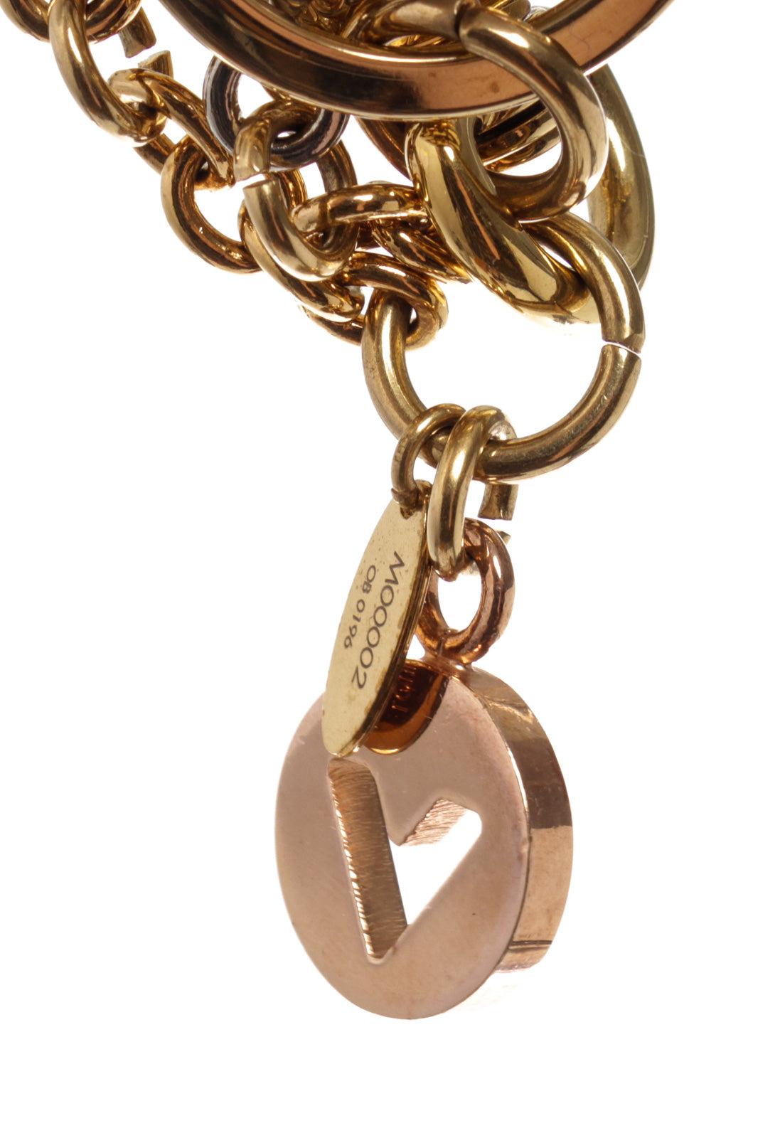 Louis Vuitton Gold-tone Monogram Malletage Blossom Bag Charm For Sale 2