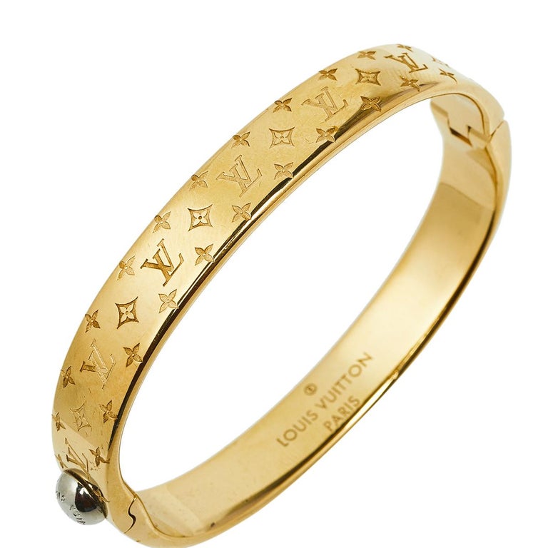 Louis Vuitton Nanogram Cuff - 2 For Sale on 1stDibs  louis vuitton  nanogram bracelet, nanogram cuff louis vuitton price