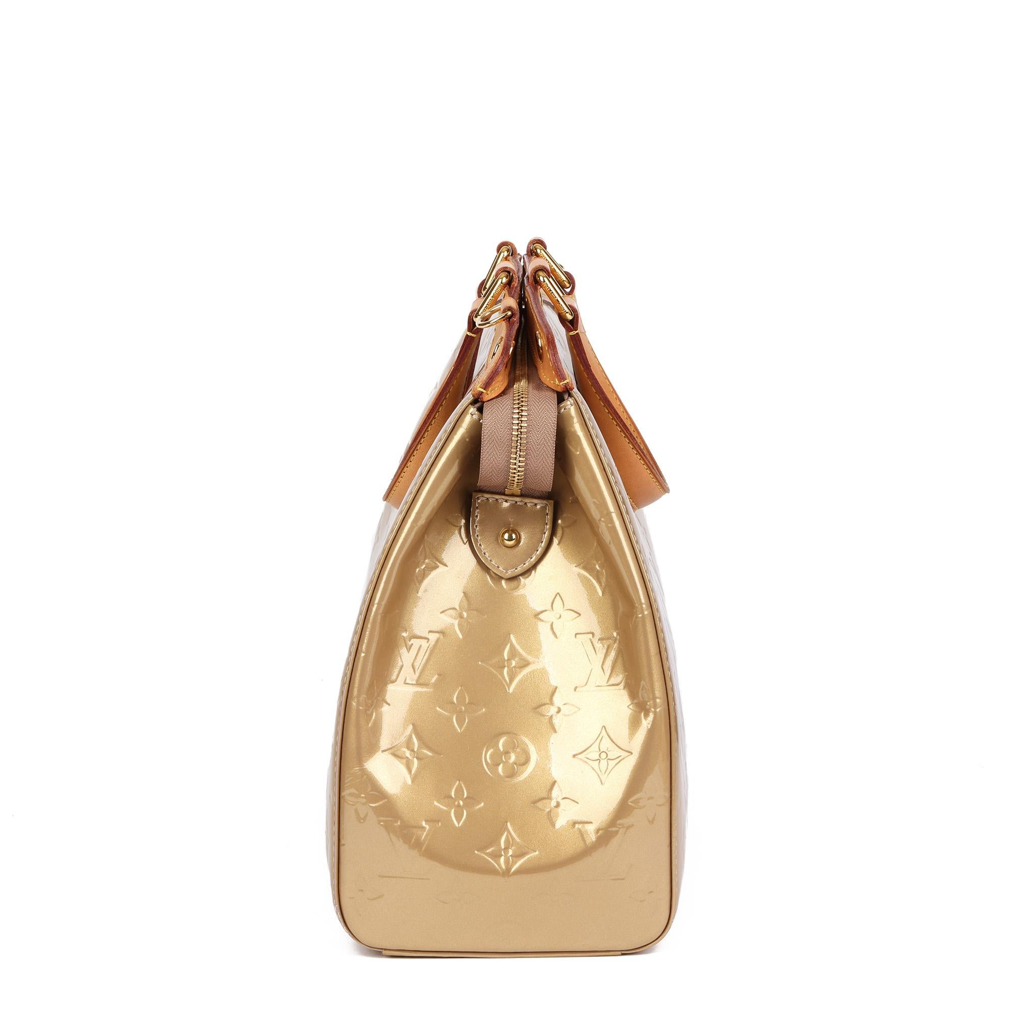 LOUIS VUITTON Gold Vernis Leather Brea GM In Excellent Condition In Bishop's Stortford, Hertfordshire