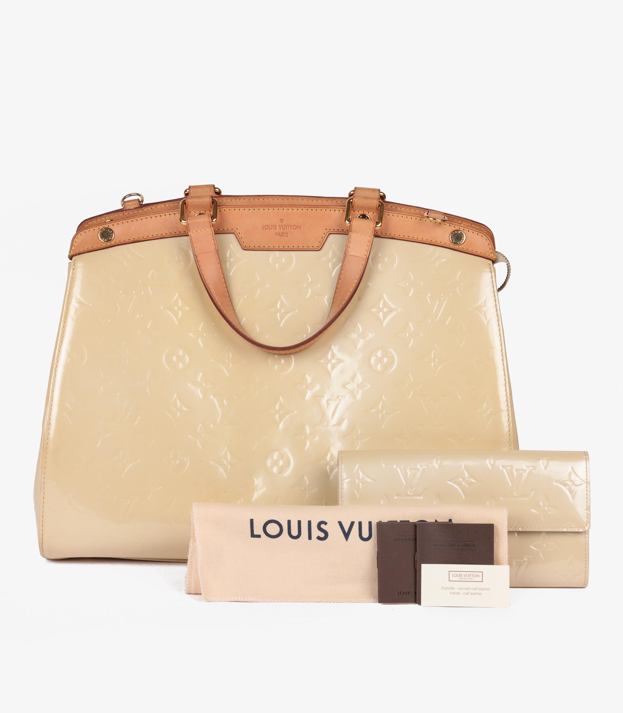 Louis Vuitton Gold Vernis Leather Brea GM With Wallet 9
