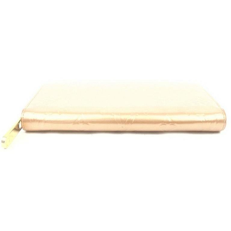 Louis Vuitton Gold Vernis Long Zippy Wallet Zip Around 855030 2