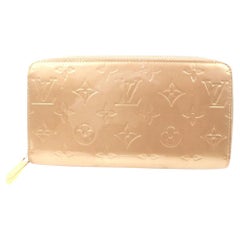 Louis Vuitton Gold Vernis Long Zippy Wallet Zip Around 855030