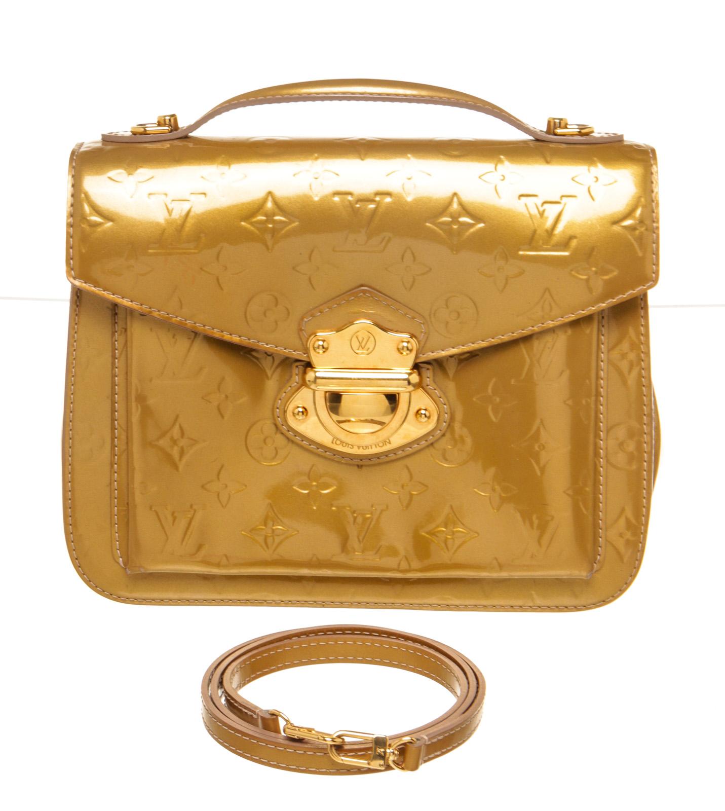 Louis Vuitton - Sac à main Miranda Vernis doré