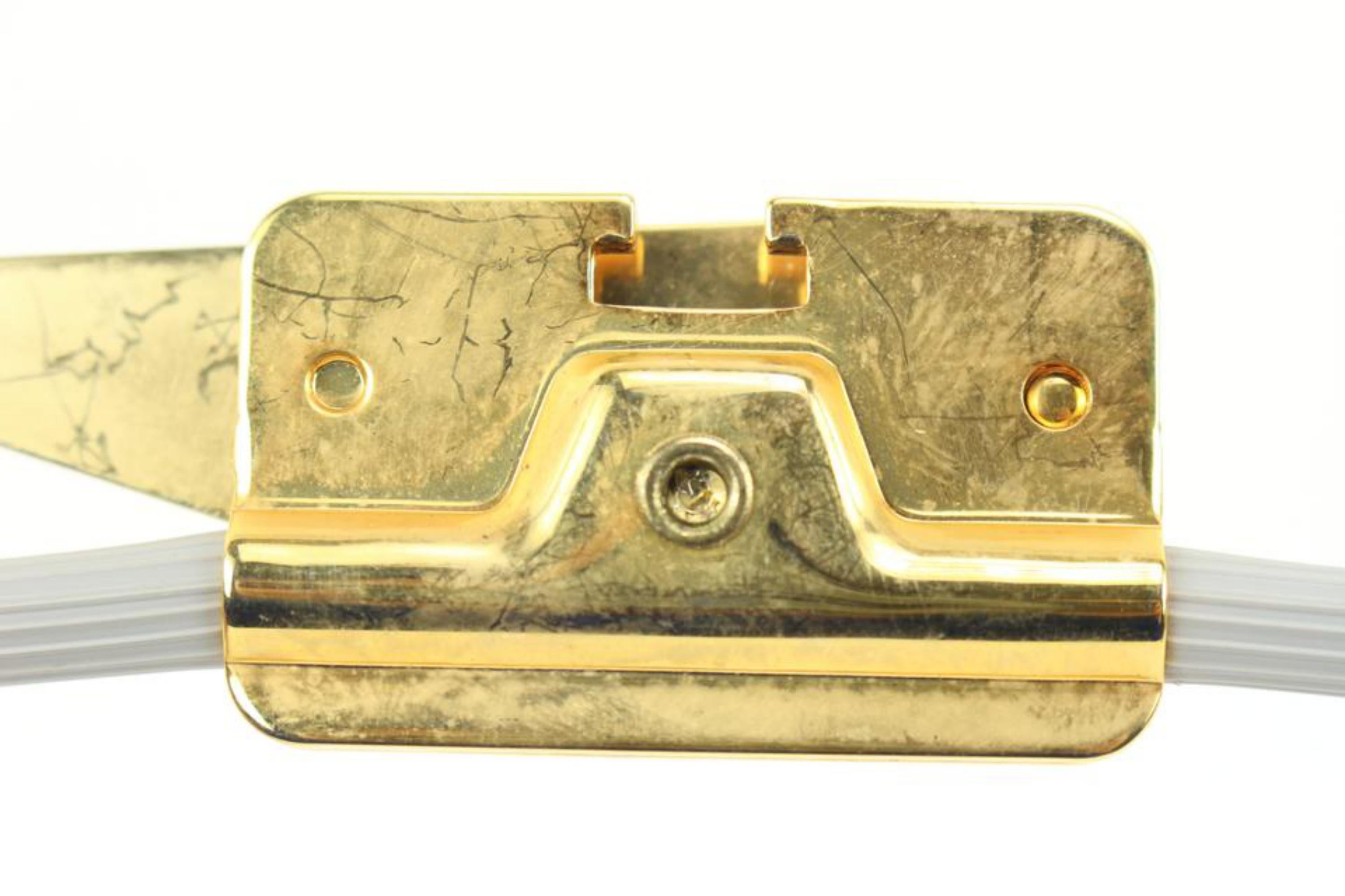 Louis Vuitton - Porte-monnaie rétractable or et gris 14lv323 en vente 5