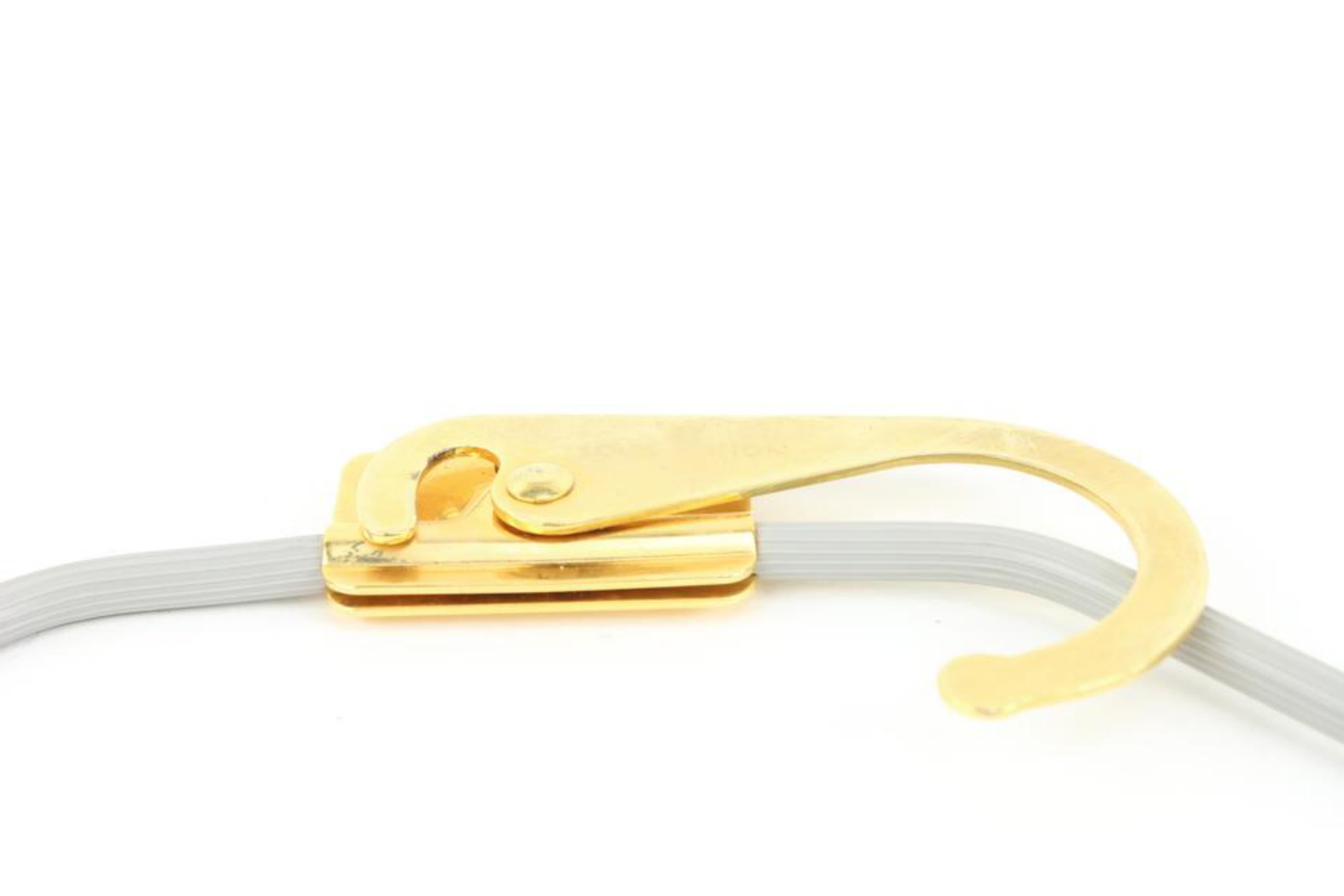 Louis Vuitton Gold x Grey Retractable Hanger 14lv323s For Sale 1