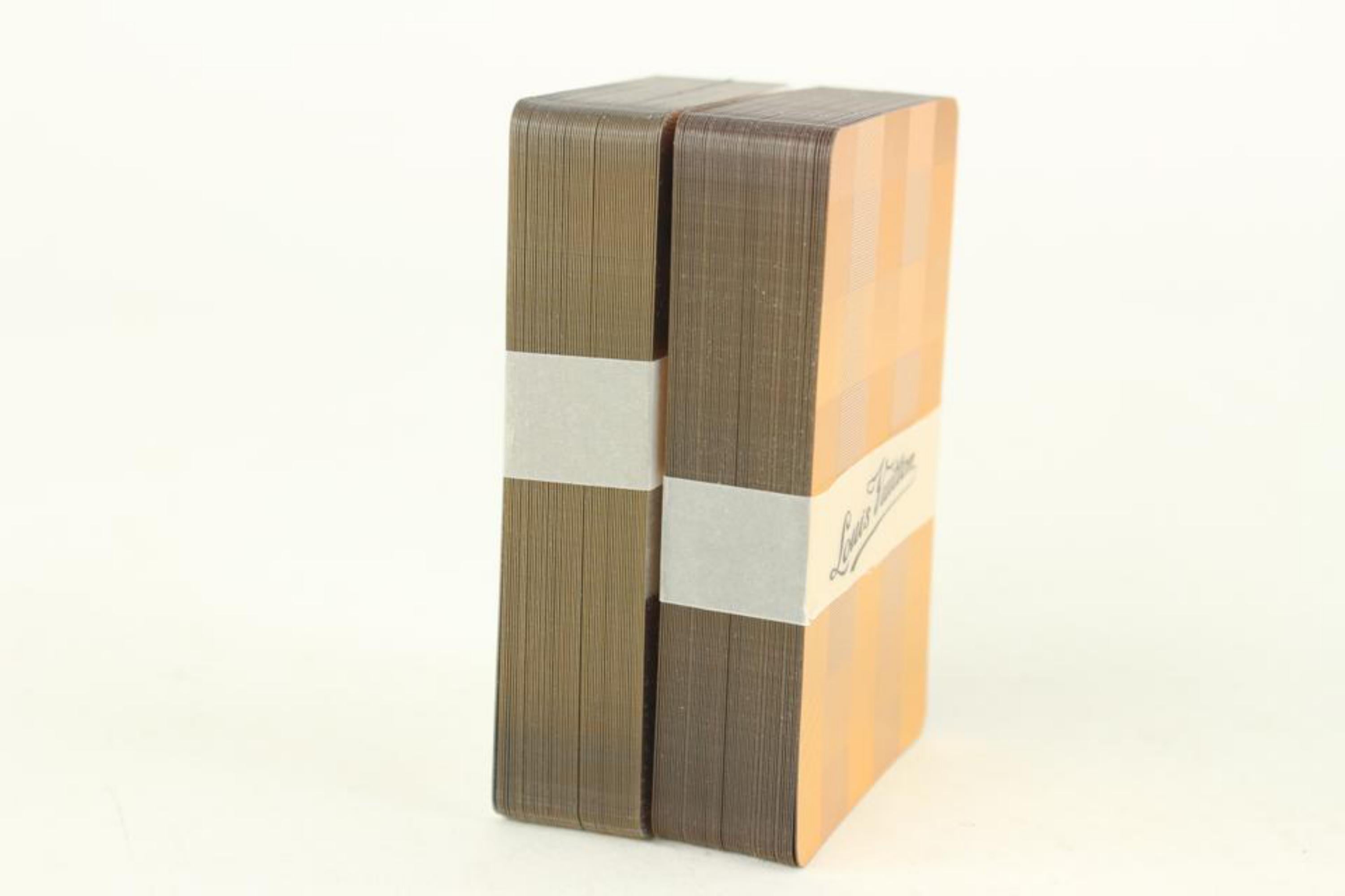 Women's or Men's Louis Vuitton Gold x Silver Metallic Damier Playing Cards Poker Bridge 1115lv24