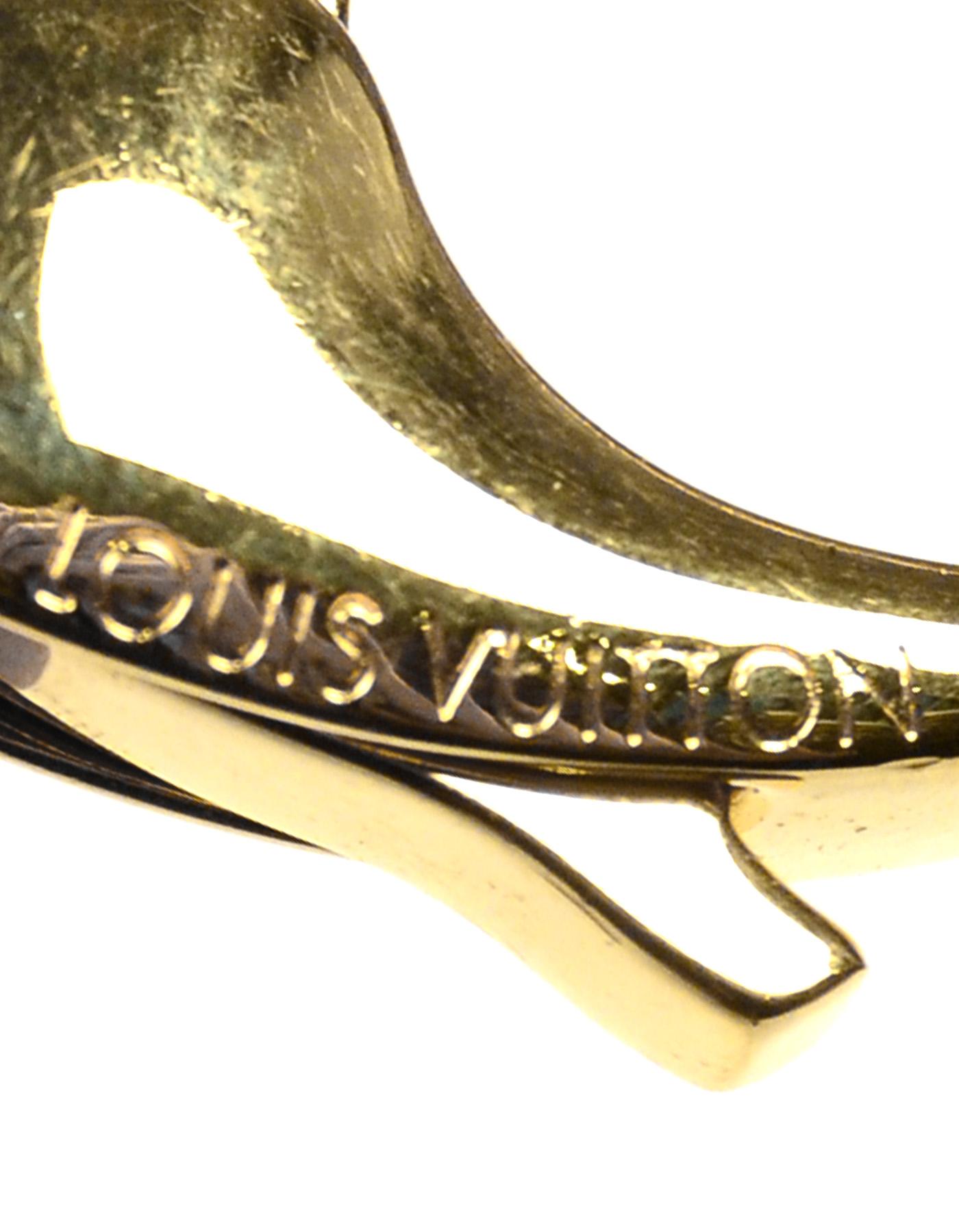 Louis Vuitton Goldtone Cutout Fleur Ivy Bag Charm/Key Chain 1
