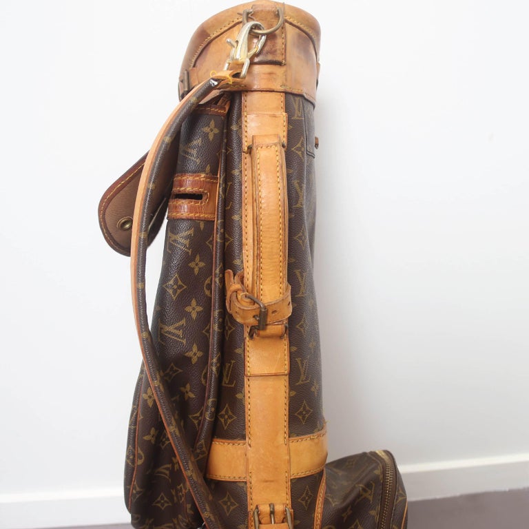 Mid Century Modern France Brown Louis Vuitton Golf Bag made in Canvas, 1960s at 1stdibs