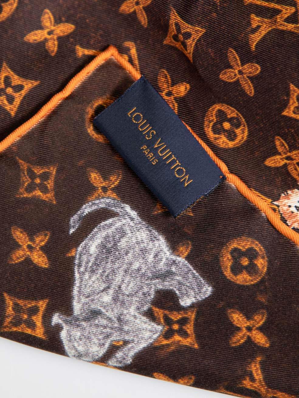 Women's Louis Vuitton Grace Coddington Catogram Silk Scarf