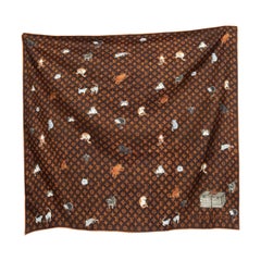 Louis Vuitton Grace Coddington Catogram Silk Scarf