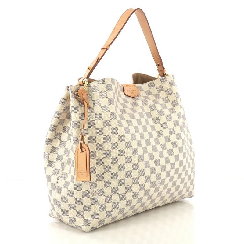 Beige Louis Vuitton Graceful Handbag Damier MM