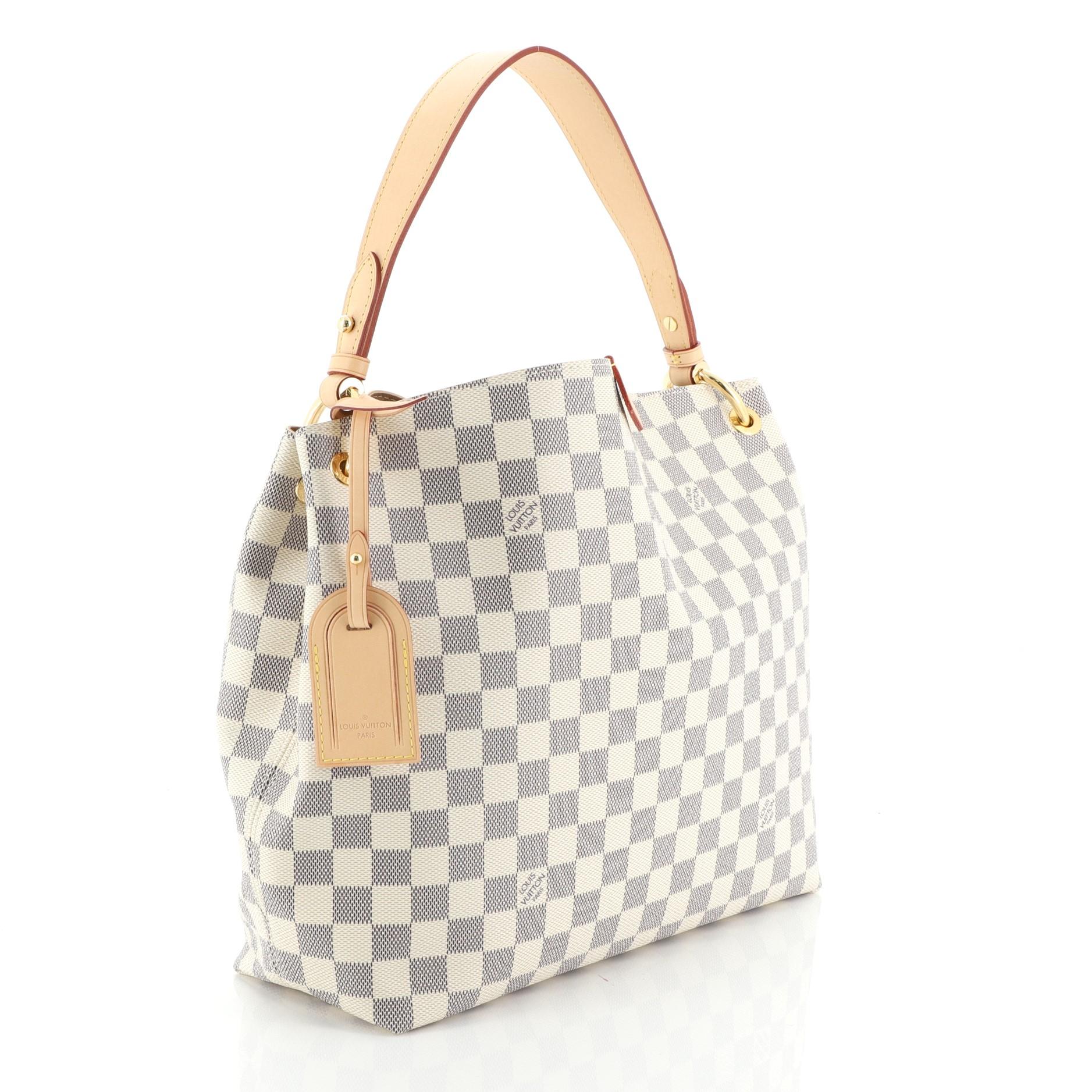 Beige Louis Vuitton Graceful Handbag Damier PM