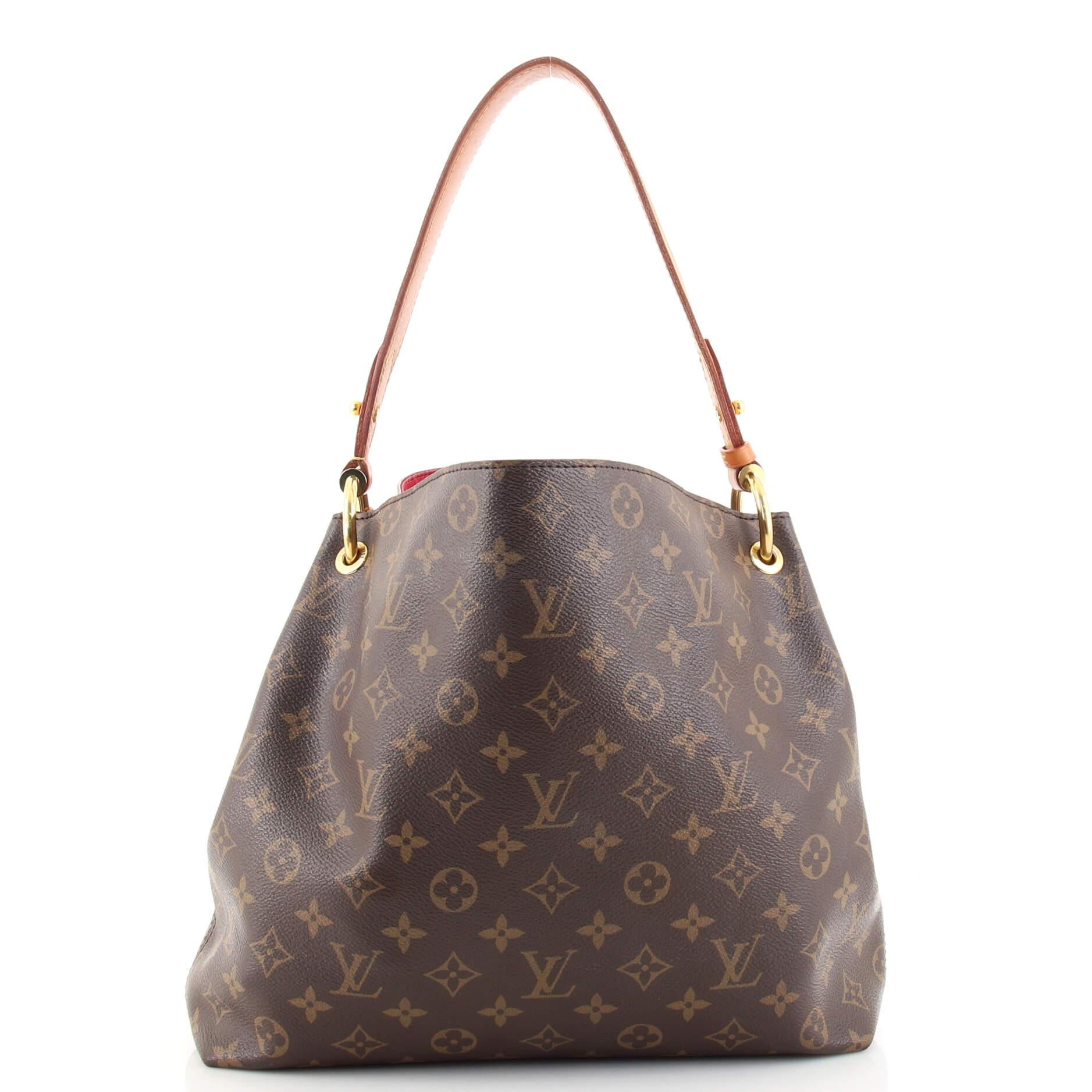 Gray Louis Vuitton Graceful Handbag Monogram Canvas PM