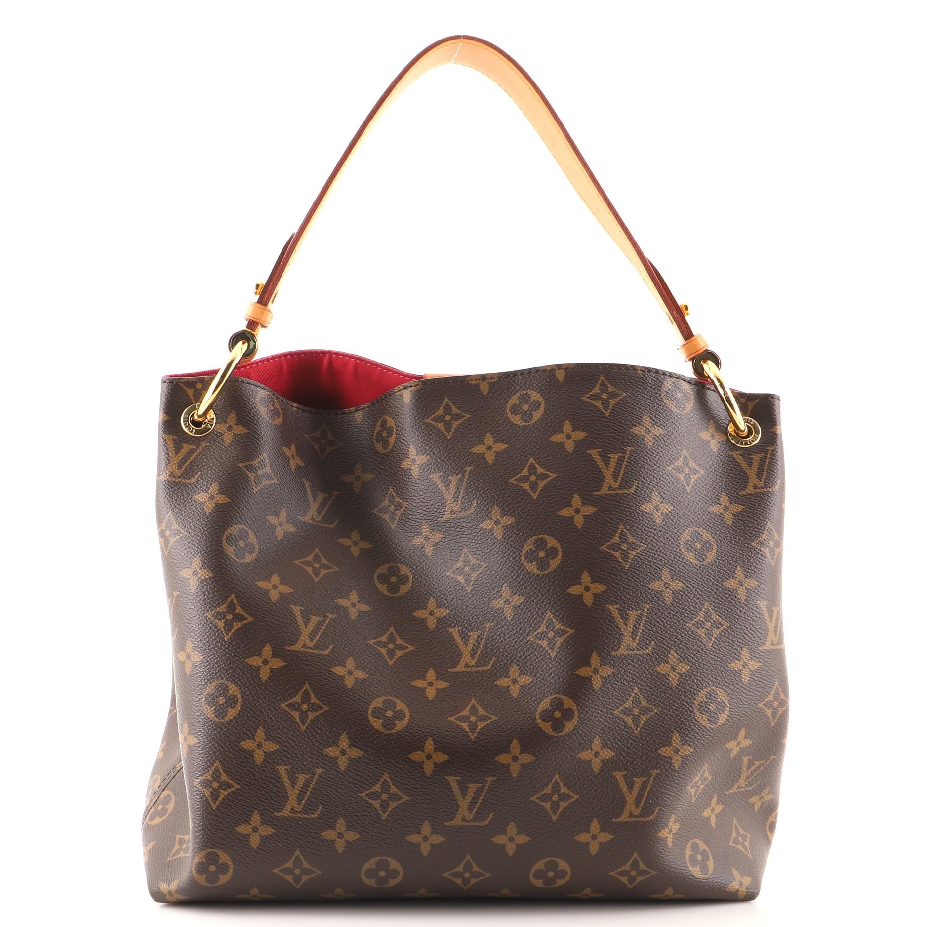 Gray Louis Vuitton Graceful Handbag Monogram Canvas PM