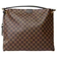 Louis Vuitton Graceful MM Hobo bag in brown Damier ebene canvas, GHW