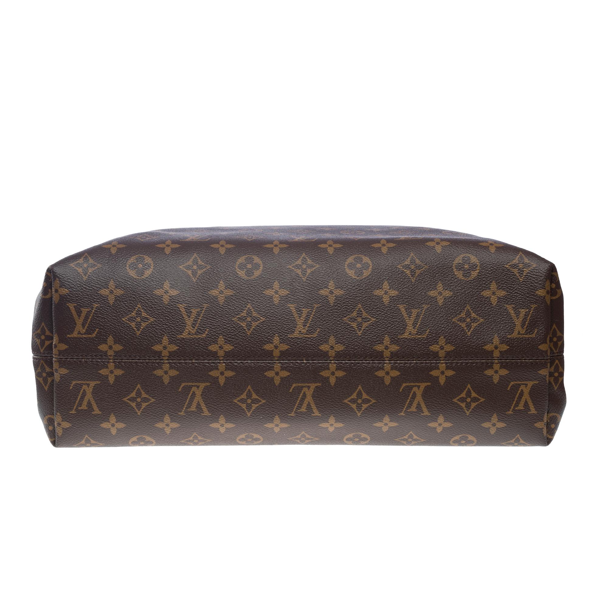 Louis Vuitton Graceful MM Tote Bag aus braunem Canvas mit Monogramm, GHW im Angebot 7