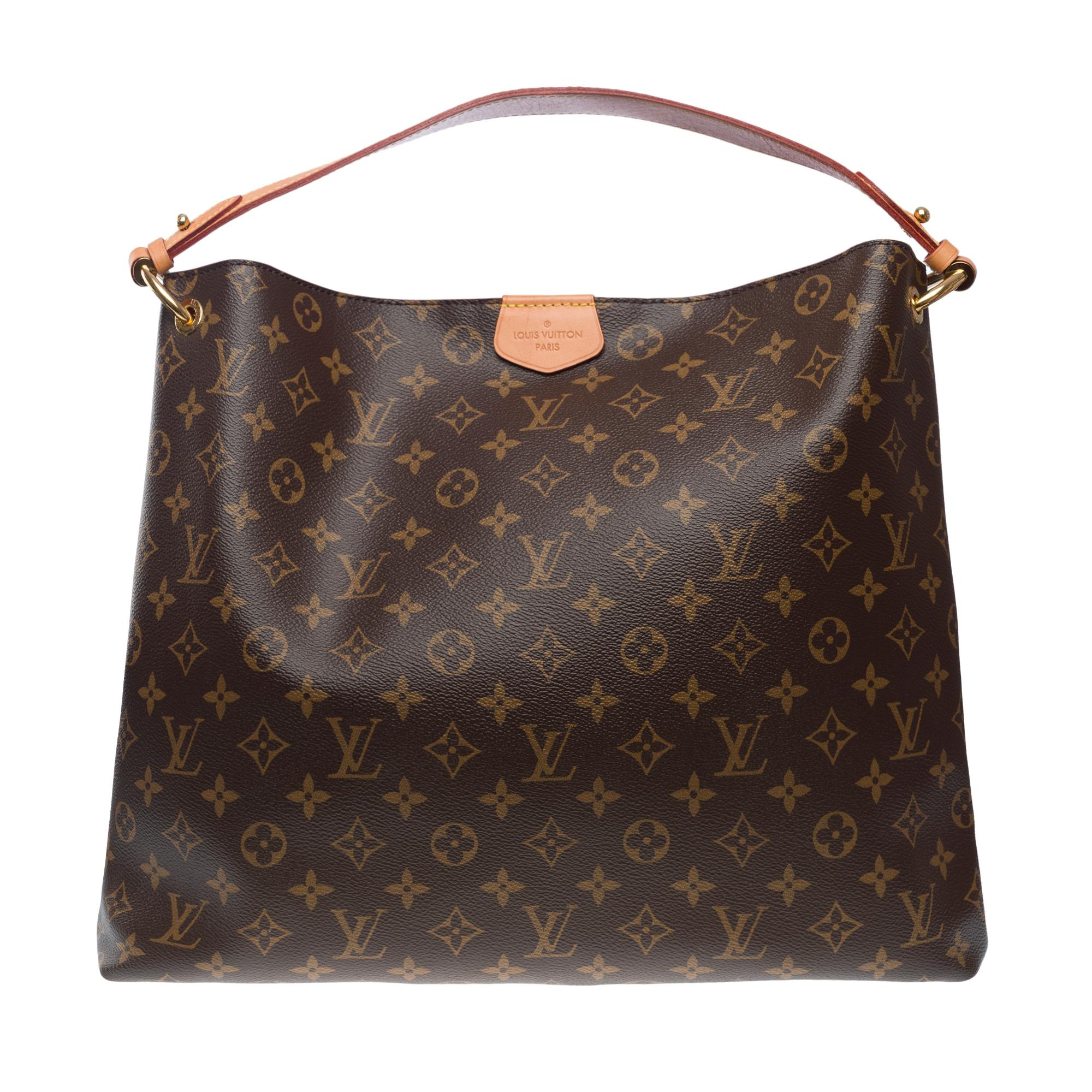 Louis Vuitton Graceful MM Tote bag in brown Monogram canvas, GHW In Excellent Condition For Sale In Paris, IDF