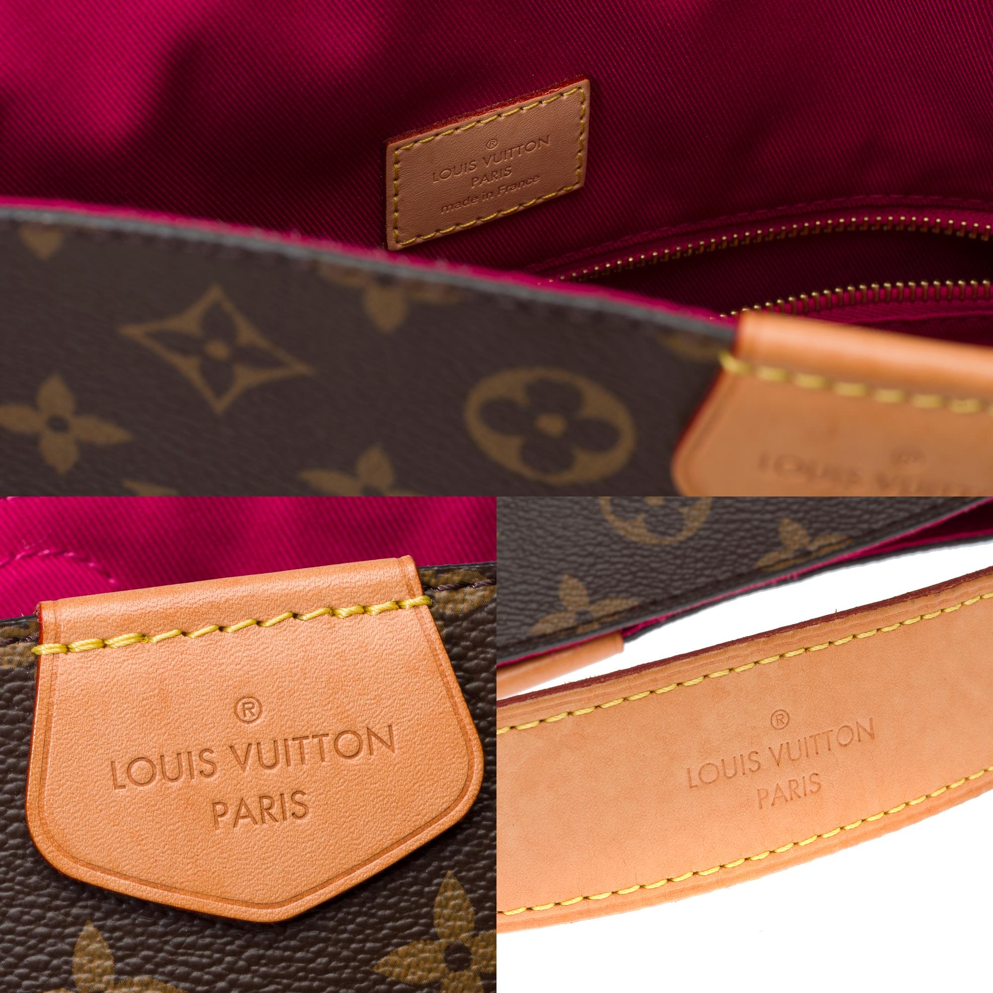 Louis Vuitton Graceful MM Tote Bag aus braunem Canvas mit Monogramm, GHW im Angebot 3