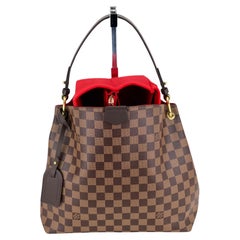 Louis Vuitton Graceful PM Damier Ebene Hobo Tote Bag W/added insert 