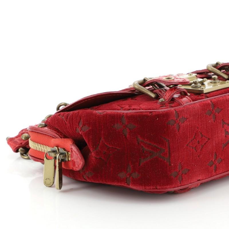 Louis Vuitton Gracie Handbag Monogram Velour and Alligator 2