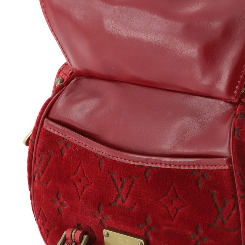 Louis Vuitton Gracie Handbag Monogram Velour and Alligator 3