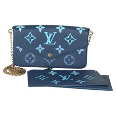 Louis Vuitton Gradient Blue Giant Monogram Empreinte Felicie Pochette
