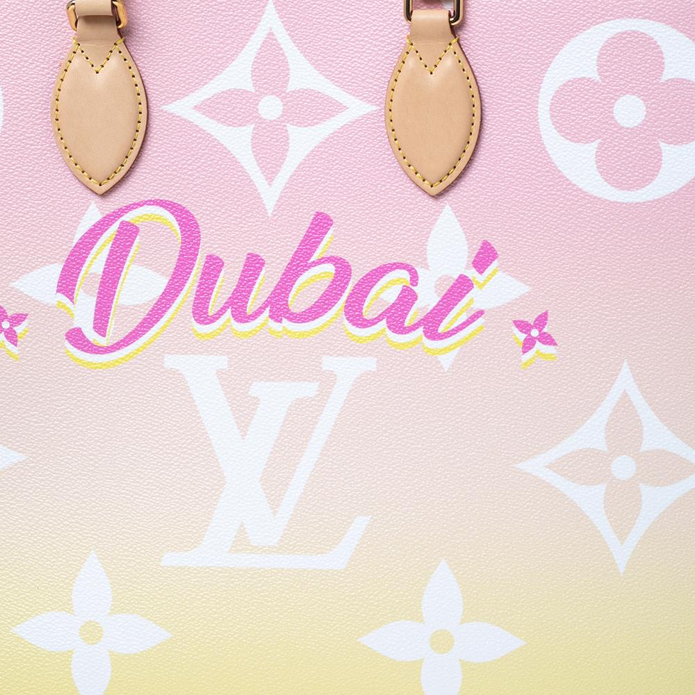 Louis Vuitton Gradient Pastel Monogram Giant Coated Canvas And Raffia Onthego GM 6