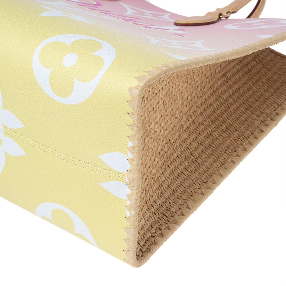 Louis Vuitton Gradient Pastel Monogram Giant Coated Canvas And Raffia Onthego GM 1