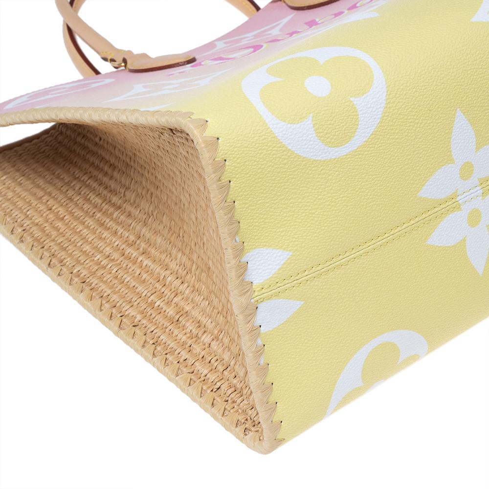 Louis Vuitton Gradient Pastel Monogram Giant Coated Canvas And Raffia Onthego GM 2