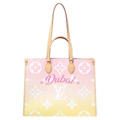 Louis Vuitton Gradient Pastel Monogram Giant Coated Canvas And Raffia Onthego GM