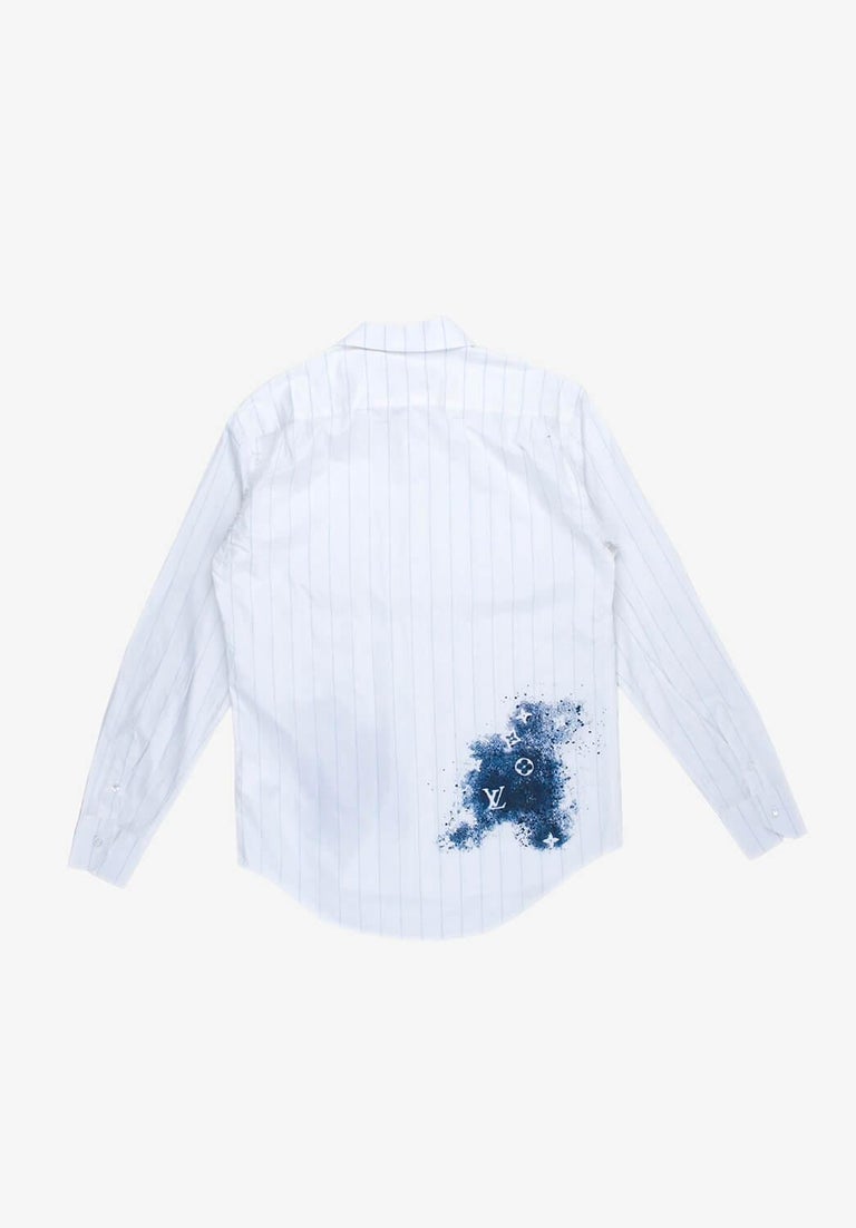 Louis Vuitton Off White Printed Cotton Long Sleeve Shirt M at 1stDibs  off  white louis vuitton shirt, lv shirt men, louis vuitton shirt men