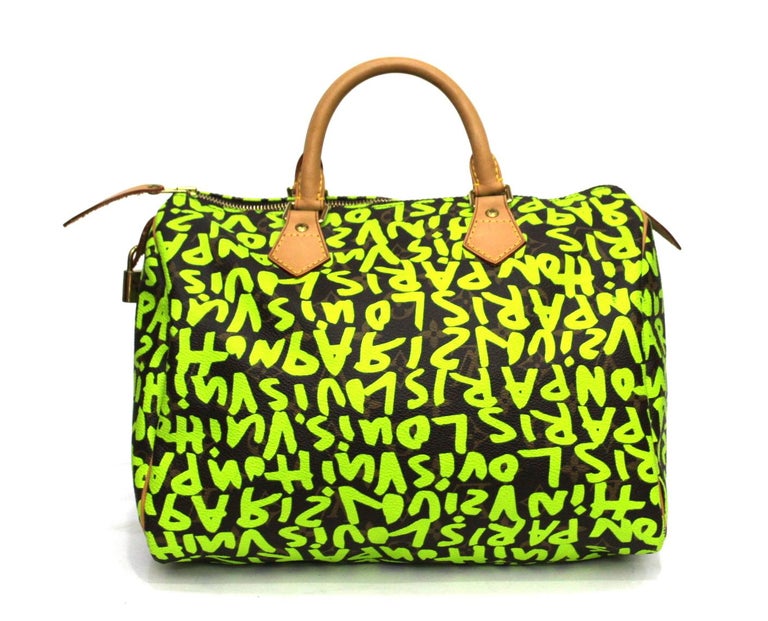 FWRD Renew Louis Vuitton Stephen Sprouse Graffiti Speedy 30 Top Handle  Satchel Bag in Brown