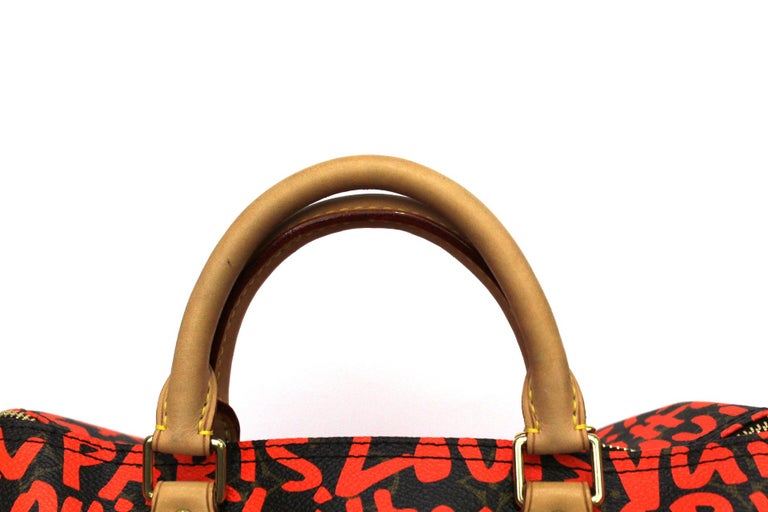 Red Louis Vuitton Graffiti Stephen Sprouse Speedy 30 Bag For Sale