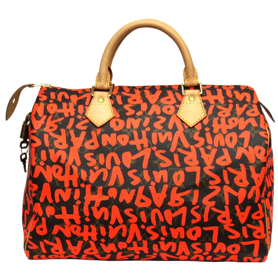 LOUIS VUITTON Monogram Stephen Sprouse Graffiti Speedy 30 Satchel Bag