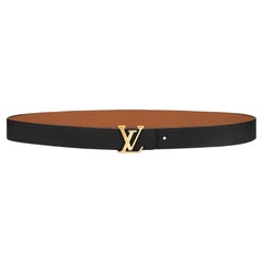Louis Vuitton Grained Calf Leather LV Initials 30mm Reversible Belt