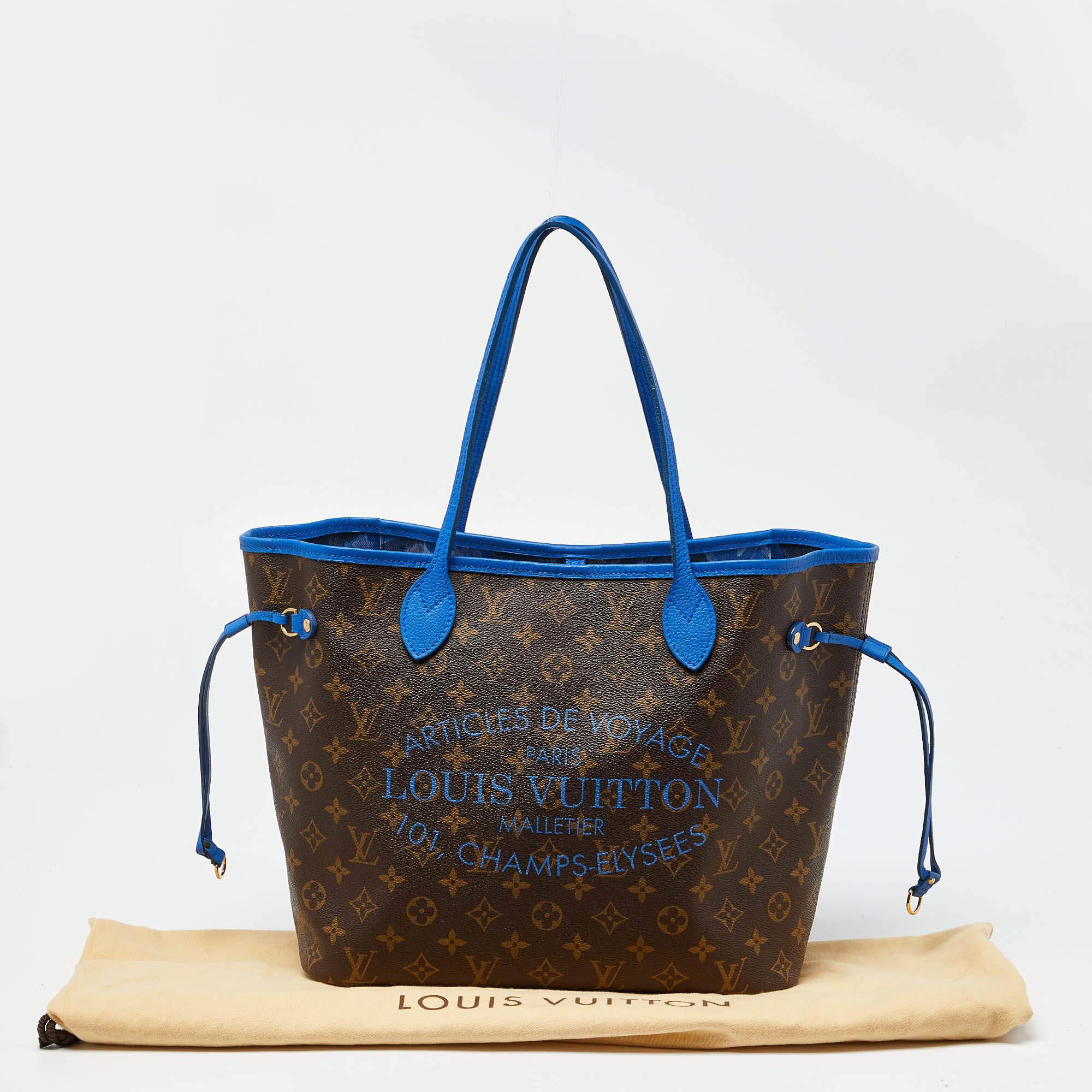 Louis Vuitton Grand Blue Monogram Canvas Neverfull Articles De Voyage MM Bag 8