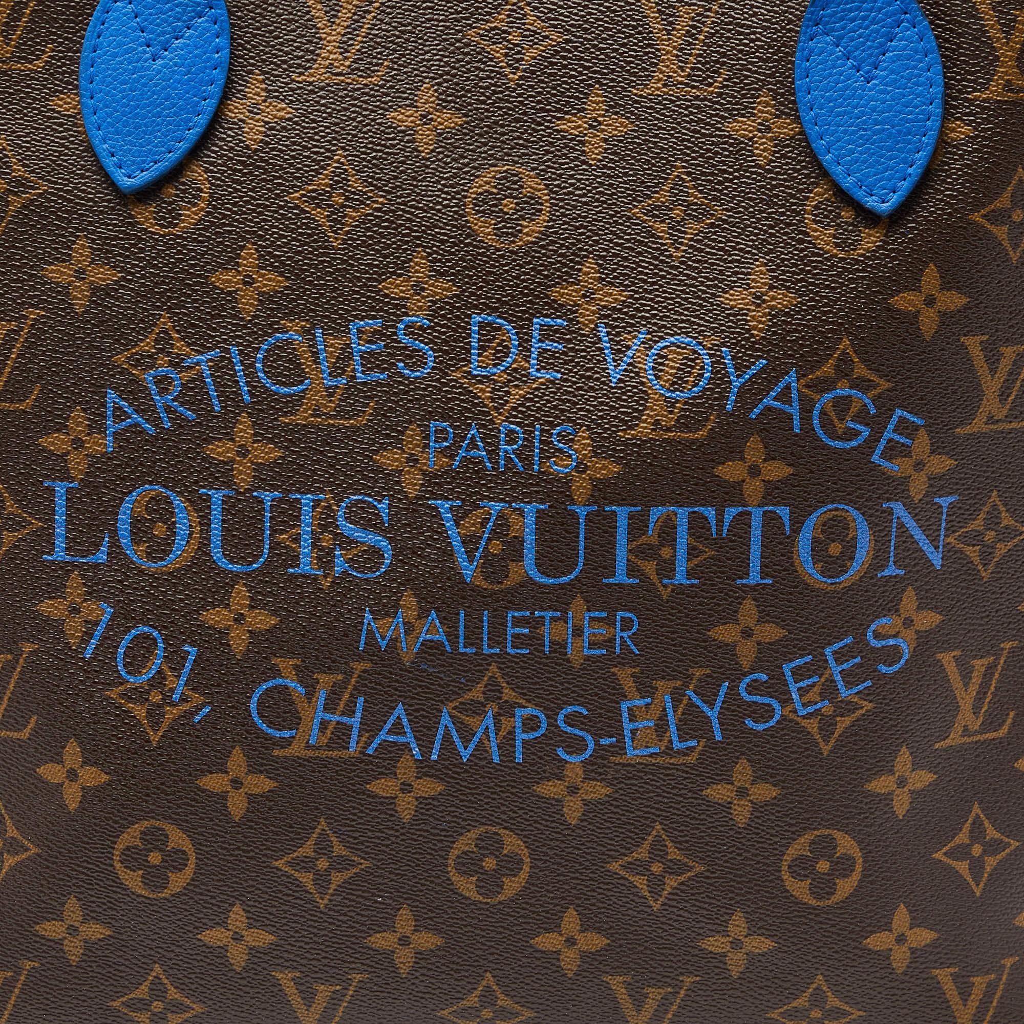 Louis Vuitton Grand Blue Monogram Canvas Neverfull Articles De Voyage MM Bag 2
