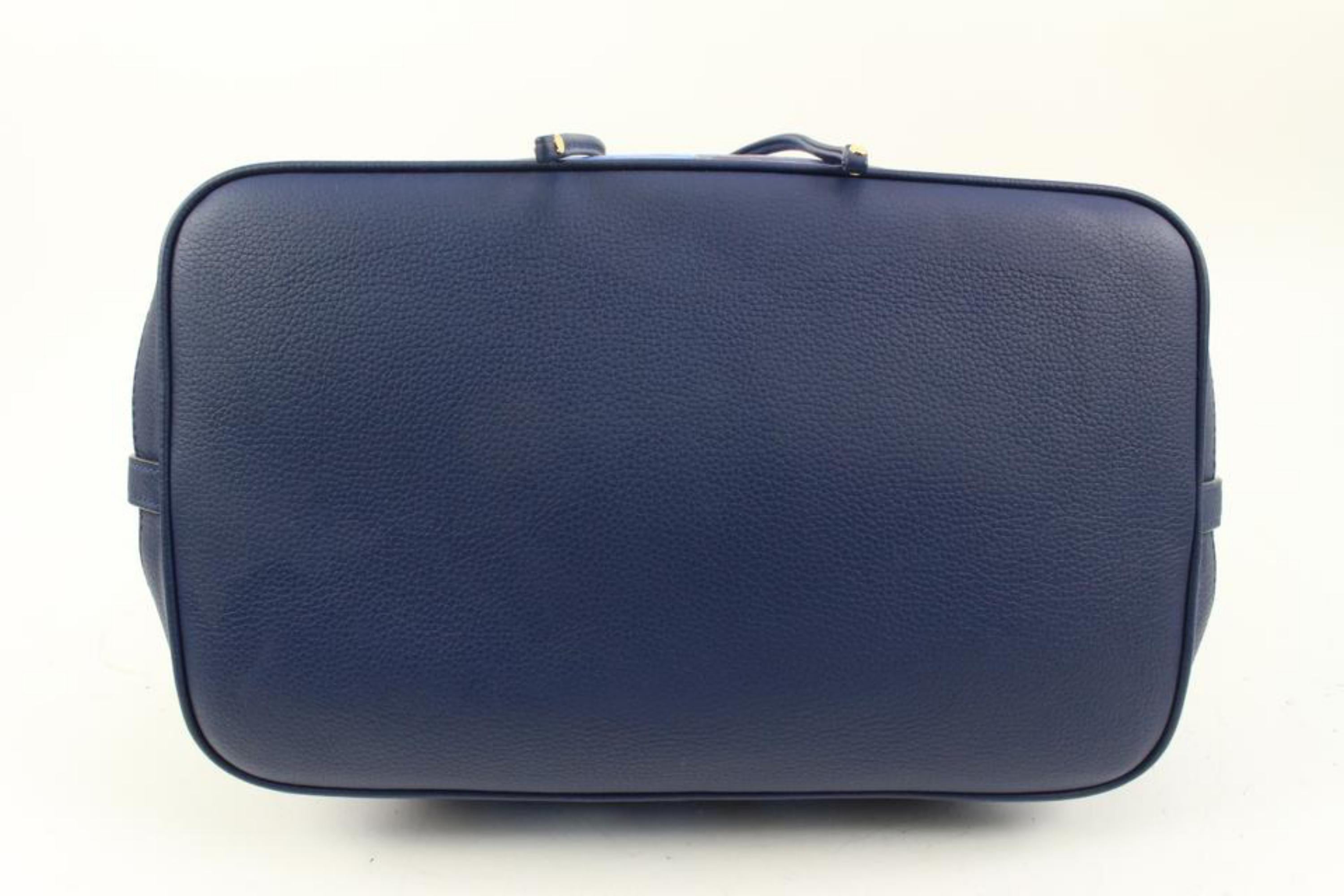 Louis Vuitton Grand Blue Monogram Ikat Noefull MM 21lv216s In Good Condition In Dix hills, NY