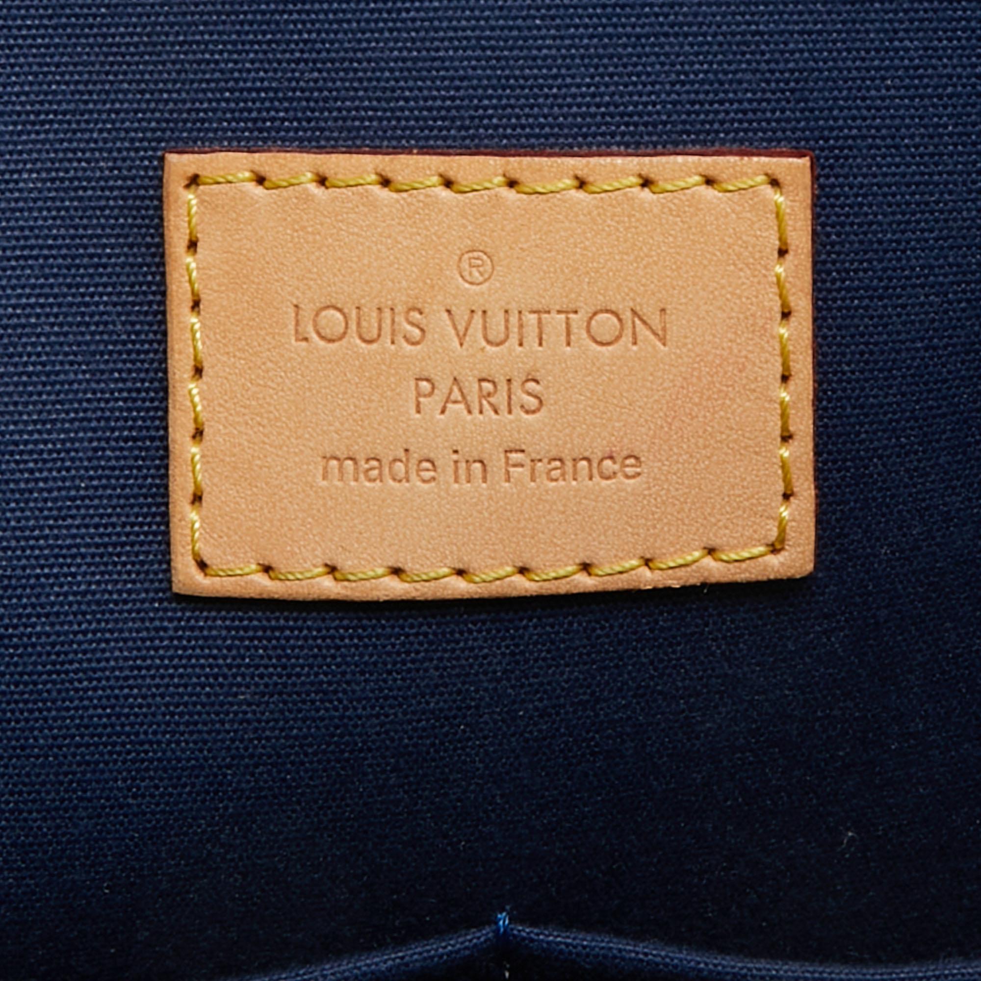 Louis Vuitton Grand Blue Monogram Vernis Alma PM Bag 3